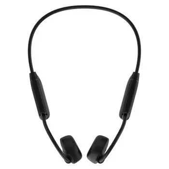 Проводящие наушники Беспроводные наушники с костной проводимостью Гарнитура для ношения за шеей Легкие накладные наушники для тренировок чёрный