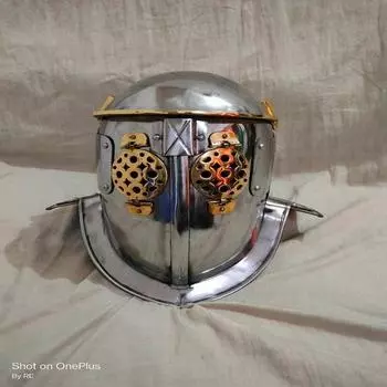 Провокационный шлем, провокационный шлем гладиатора, мягкая сталь 2 мм, Боеготовый шлем, боеготовый, ИСБ, СКА