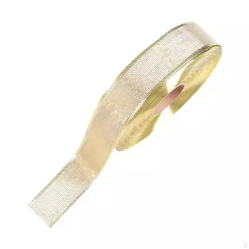 Проволочная рождественская лента длиной 33 фута для самостоятельной упаковки подарков золотой