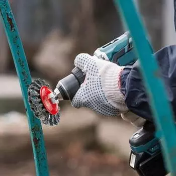 Проволочный диск для угловой шлифовальной машины Эффективная проволочная щетка для угловой шлифовальной машины Проволочный диск для угловой шлифовальной машины Проволочная щетка для