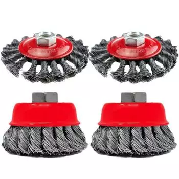 Проволочный диск для угловой шлифовальной машины Проволочный диск Щетка для угловой шлифовальной машины Проволочная щетка из углеродистой стали для угловой шлифовальной машины Удаление ржавчины