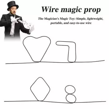 Проволочный реквизит для фокусов, высокотемпературная проволочная игрушка с эффектом памяти, легкая портативная железная проволока, аксессуары для вечеринок A