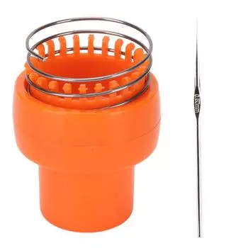 Проволочный ткацкий станок для вязания крючком, оранжевый, эргономичный дизайн, автоматическое освобождение, безопасный, прочный, проволочный вязальный станок для шапки