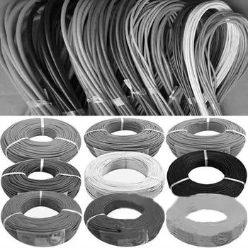 Проволока экологически чистый силиконовый гибкий кабель с высокой термостойкостью 5 м для промышленности 30AWG белый