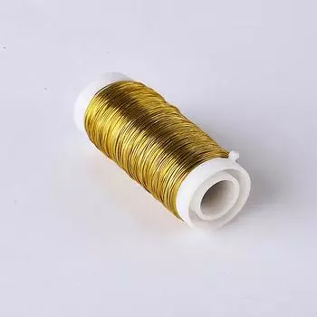 Проволока для рукоделия Проволока для стеблей флористических цветов Проволока для стеблей цветов своими руками Проволока для флористических композиций Железная проволока жёлтый