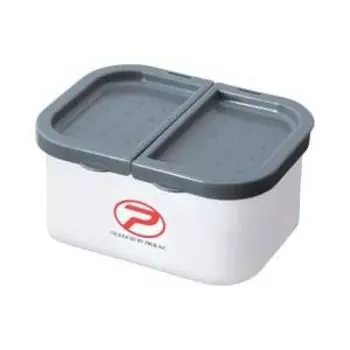 PROX Injection Bait Can L Size Molded PX858L Lid/Double Top/Drainboard/Divider белый