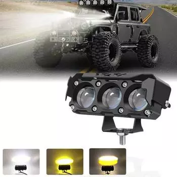 Прожектор для мотоцикла, светодиодная фара, высокие люмены, супер яркий, IP67, водонепроницаемый корпус с рассеиванием тепла, простая установка, запасная часть для фары