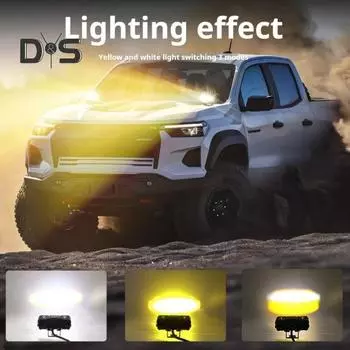 Прожектор для мотоцикла, светодиодная фара, высокие люмены, супер яркий, IP67, водонепроницаемый корпус с рассеиванием тепла, простая установка, запасная часть для фары чёрный