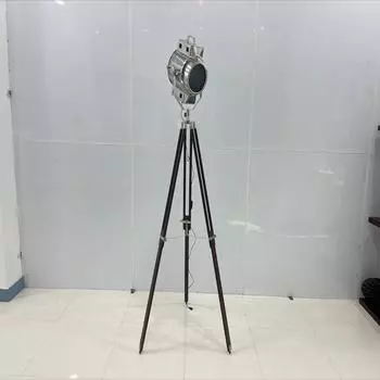 Прожектор Студийный Напольный Светильник Деревянный Штатив Со Стальными Освещениями Декоративный
