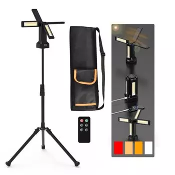 Прожектор светодиодный рабочий свет 8000 лм сверхвысокая яркость USB перезаряжаемый солнечная зарядка 4 режима освещения 3 переключения цветов дневной свет теплый белый оранжевый