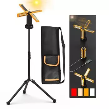 Прожектор светодиодный рабочий свет 9000 лм сверхвысокая яркость USB перезаряжаемый солнечная зарядка 4 режима освещения 3 переключения цветов дневной свет теплый белый