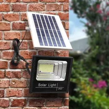 Прожектор светодиодный солнечный свет для наружного сада светящийся водонепроницаемый лестница настенный солнечный свет затемнение свет/время/пульт дистанционного управления 50