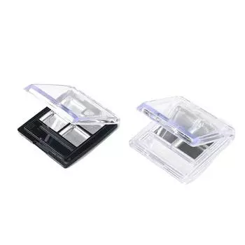 Прозрачная 4 сетки, пустая тарелка для теней для век, образец палитры «сделай сам», упаковочная коробка для макияжа глаз для начинающих, контейнеры для теней на заказ as the picture