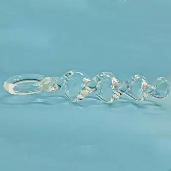 Прозрачная 7,9-дюймовая винтовая стеклянная пробка для удовольствий