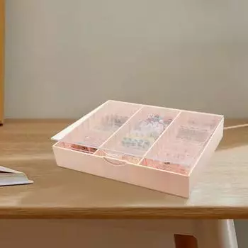 Прозрачная акриловая коробка для женщин. Защитите и продемонстрируйте свои накладные ногти. Регулируемые отсеки. Легкая и удобная для путешествий. темно серый