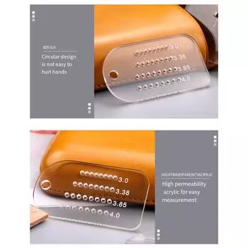 Прозрачная акриловая пластина для пробивки отверстий, пластина для пробивки швов по коже, инструмент для пробивки швов по коже, пластина для пробивки швов по коже A