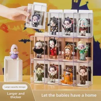 Прозрачная акриловая пылезащитная витрина для фигурок и кукол