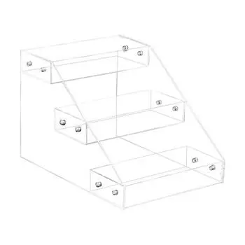 Прозрачная акриловая стойка для демонстрации, многослойная, прочная, несущая, простая в сборке, органайзер для духов, универсальная стойка для демонстрации, полка Triple Layer