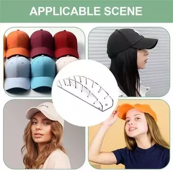 Прозрачная акриловая стойка для хранения кепок Стойка для хранения бейсбольной кепки Стойка для солнцезащитных шляп One Size чёрный