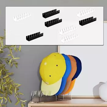 Прозрачная акриловая стойка для хранения кепок Стойка для хранения бейсбольной кепки Стойка для солнцезащитных шляп One Size