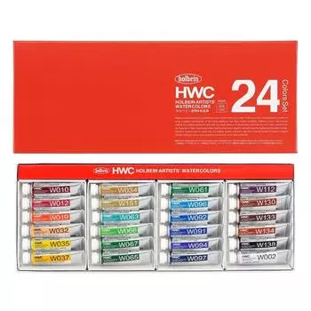 Прозрачная акварельная краска Holbein W405 5 мл 24 цвета набор 3405