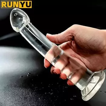 Прозрачная Анальная пробка, мягкая анальная пробка с сильной присоской, вагинальный массажер для точки G, стимулятор простаты, эротические товары для взрослых 18+ M