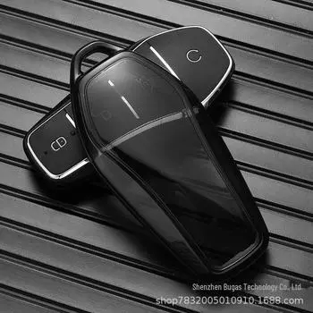Прозрачная автомобильная сумка с пряжкой для 22 чехлов для ключей BYD Dolphin, Han Song Plus, Tang DMI, Qin Pro, Yuan E2. BYD C-Black Transparent Key Cover чёрный