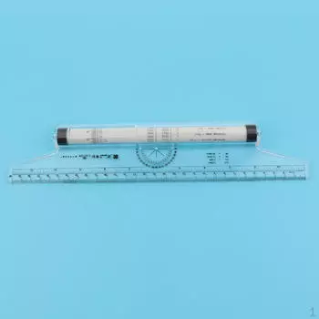 Прозрачная белая универсальная линейка для параллельного рисования в дюймах и сантиметрах