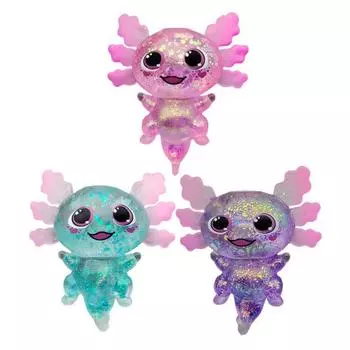 Прозрачная блестящая игрушка-саламандра для снятия стресса, мультяшная саламандра, сенсорная