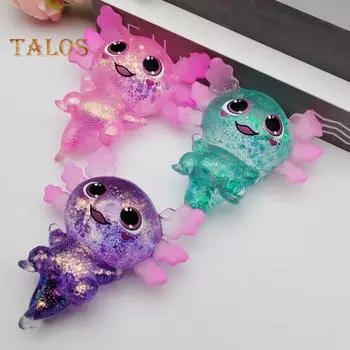 Прозрачная блестящая игрушка-саламандра для снятия стресса, мультяшная саламандра, сенсорная игрушка для детей, подростков и взрослых, мягкий мяч для снятия стресса, игрушка-фиджет в виде животного 1pc