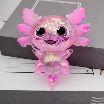 Прозрачная блестящая игрушка-саламандра для снятия стресса, мультяшная саламандра, сенсорная игрушка для детей, подростков и взрослых, мягкий мяч для снятия стресса, игрушка-фиджет в виде животного 1pc