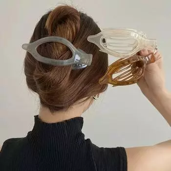 Прозрачная большая акриловая заколка для волос, летние плоские заколки для волос, новые заколки для волос с уткой