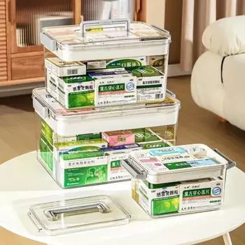 Прозрачная большая аптечка для хранения лекарств дома, многослойная классификация, аптечка, портативная аптечка первой помощи