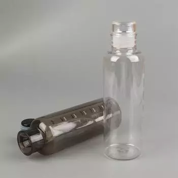 Прозрачная бутылка для воды со шкалой времени, креативная большая емкость для питья белый