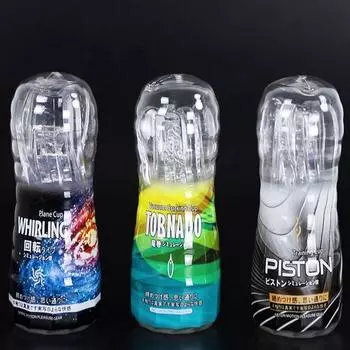 Прозрачная бутылка-самолет, мужской мастурбатор, японский кристалл, чашка для тренировки пениса, вращающийся зажим, всасывающий секс-продукт для взрослых Piston PISTON