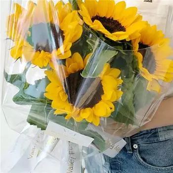 Прозрачная целлофановая обертка в рулоне для подарочных цветочных букетов, корзин, упаковка для предметов искусства и ремесел, целлофановая упаковочная бумага для цветов 54x1000cm