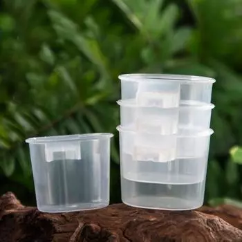 Прозрачная чашка для кормления птиц Пластиковая кормушка для попугаев Миски для попугаев для домашних птиц Попугаи L