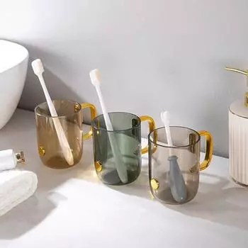 Прозрачная чашка для мытья в горошек, домашняя студенческая чашка для ополаскивания пар, универсальная чашка для зубной щетки