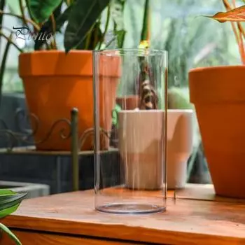 Прозрачная цилиндрическая ваза для цветов, свадебная вечеринка, обеденный стол, центральный элемент, гидропонный держатель для цветов, прозрачный контейнер для растений, украшение M