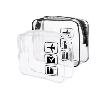 Прозрачная дорожная косметичка, одобренная TSA, косметичка на молнии, косметичка для путешествий, косметичка, многофункциональная, водонепроницаемая