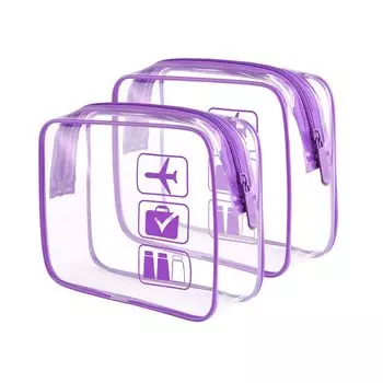 Прозрачная дорожная косметичка, одобренная TSA, косметичка на молнии, косметичка для путешествий, косметичка, многофункциональная, водонепроницаемая