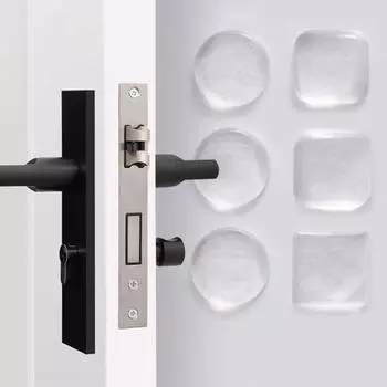 Прозрачная дверная ручка, бампер, защитная заглушка, силиконовый бесшумный дверной стопор, амортизатор, самоклеящаяся защита стены, дверной стопор