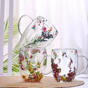 Прозрачная двухслойная стеклянная кофейная кружка термос кружка бар чай молоко сок вода кофейная кружка стеклянные чашки 350ML