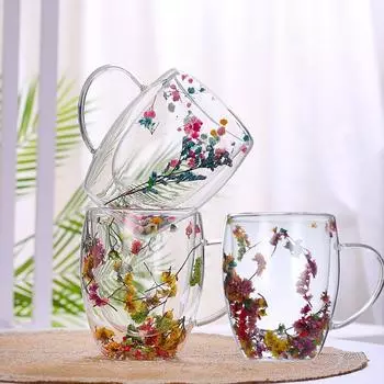 Прозрачная двухслойная стеклянная кофейная кружка термос кружка бар чай молоко сок вода кофейная кружка стеклянные чашки 350ML