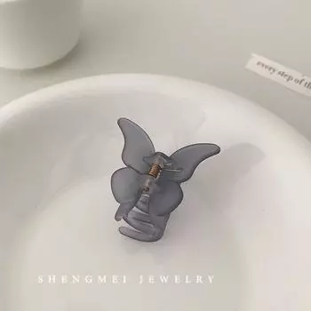 Прозрачная двухслойная заколка для волос в виде тыквы-бабочки для весны/лета