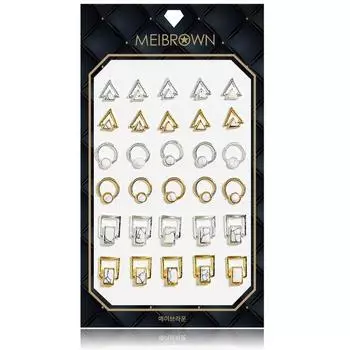 Прозрачная форма ногтей May Brown, смешивающая детали для ногтей большой емкости P032, разные цвета, 1 комплект