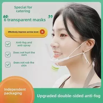 Прозрачная гигиеническая кухонная маска — предотвращает разбрызгивание слюны шеф-повара