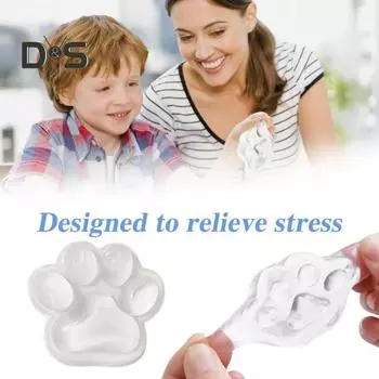 Прозрачная игрушка для снятия стресса с кошки, большая игрушка для снятия стресса с кошачьей лапки, мягкая игрушка для снятия стресса с кошки, ... белый