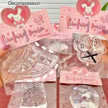 Прозрачная игрушка для снятия стресса в виде вафельного пончика, тоста, круассана, сенсорная игрушка для снятия стресса 3