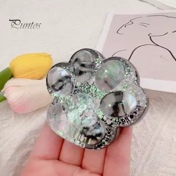 Прозрачная игрушка-лапка для снятия стресса и беспокойства, блестящая игрушка-лапка для котенка, сенсорная игрушка для детей и подростков, для взрослых, мягкий мячик для снятия стресса, игрушка-лапка животного синий